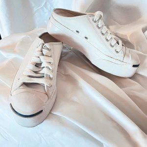 Leather Converse, Jack Purcells Platform Mule NWOT